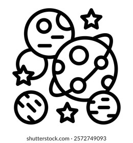 Space Vector Line Icon Design