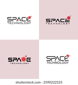 Space vector logo design template