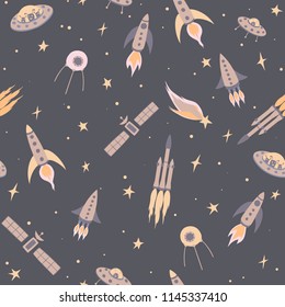 Space vector seamless pattern