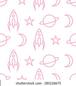 Space vector seamless pattern