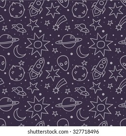 Space vector seamless pattern
