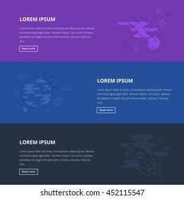 Space vector web banners