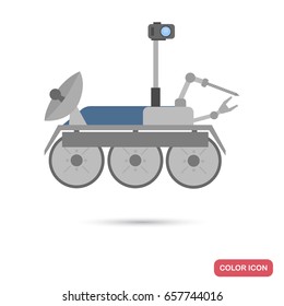 Space vehicle color flat icon for web and mobile design