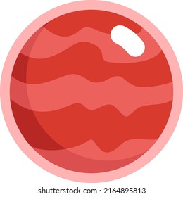 Space Venus, illustration, vector on a white background.