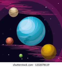 space with venus planet universe scene