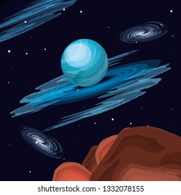 space with venus planet universe scene