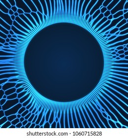 Space vortex. Black hole made from Flying Particles. Abstract Background. 3D Vector Illustration.