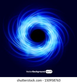 Space vortex. Blue abstract background.