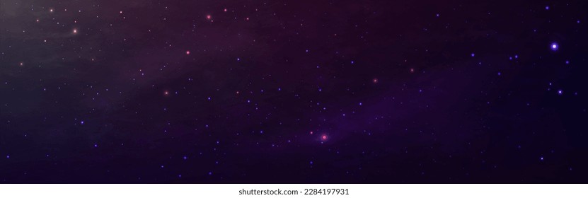 Fondo de pantalla espacial. Cosmos muy realistas. Efecto de color de la vía láctea. Hermosa textura estrellada. El espacio exterior fantástico. Galaxia brillante brillante brillante. Universo con estrellas de color. Fondo cósmico. Ilustración vectorial.