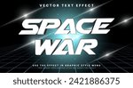 Space War 3D Editable Text Effect Template with Shining space theme