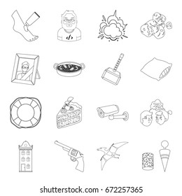 space, war, finance and other web icon in outline style. beauty, travel, cooking icons in set collection.