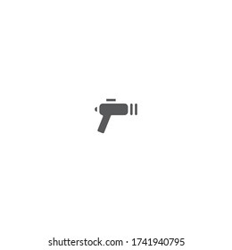 space weapon logo icon design with simple line art style