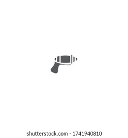 space weapon logo icon design with simple line art style