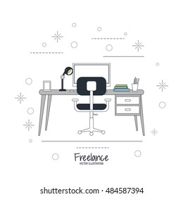 Space of work and freelance design