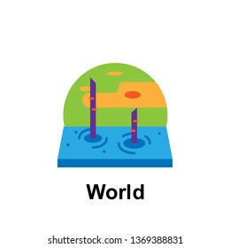 Space, world color icon. Element of color space icon. Premium quality graphic design icon. Signs and symbols collection icon for websites, web design