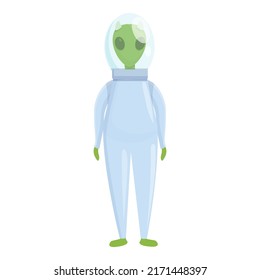 Spacecraft alien icon cartoon vector. Space ufo. Cute monster