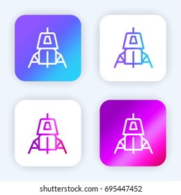 Spacecraft bright purple and blue gradient app icon