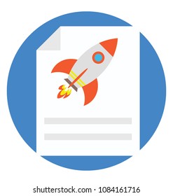 
A spacecraft, fired rocket, concept of business startup
