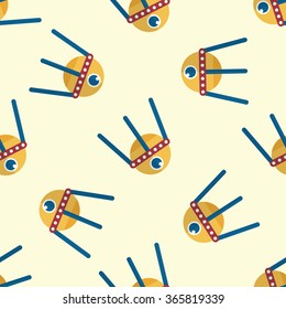 Spacecraft flat icon, seamless pattern background