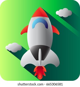 Spacecraft icon, Colorful vector for graphic design.