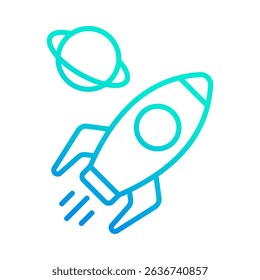 Spacecraft Icon Element For Design