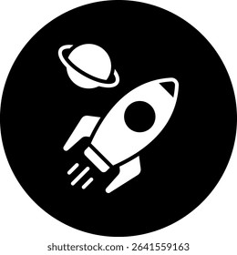 Spacecraft Icon Element For Design
