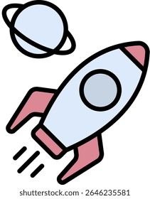 Spacecraft Icon Element For Design