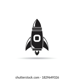spacecraft icon on white background vector illustration