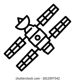 Spacecraft icon. Outline spacecraft vector icon for web design isolated on white background