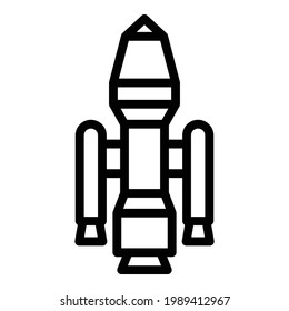 Spacecraft icon. Outline Spacecraft vector icon for web design isolated on white background
