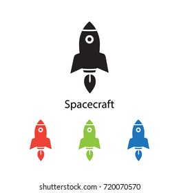 Spacecraft icon vector illustration.