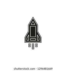 spacecraft icon - vector rocket - spaceship icon - rocket