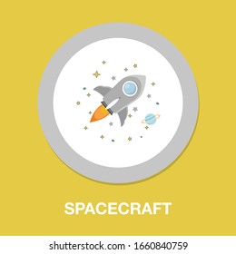 spacecraft icon-spaceship illustration-spacecraft symbol-science sign