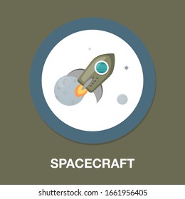 spacecraft icon-spaceship illustration-spacecraft symbol-science sign