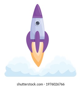 Spacecraft launch failure icon. Cartoon of Spacecraft launch failure vector icon for web design isolated on white background