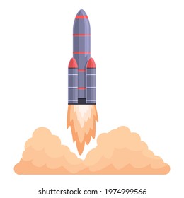 Spacecraft launch project icon. Cartoon of Spacecraft launch project vector icon for web design isolated on white background