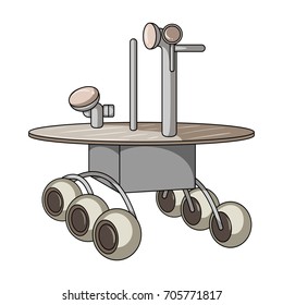 The spacecraft, Lunokhod. Space technology single icon in cartoon style vector symbol stock illustration web.