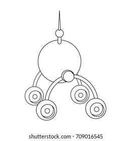 The spacecraft, Lunokhod. Space technology single icon in outline style vector symbol stock illustration web.