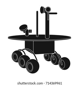 The spacecraft, Lunokhod. Space technology single icon in black style vector symbol stock illustration web.