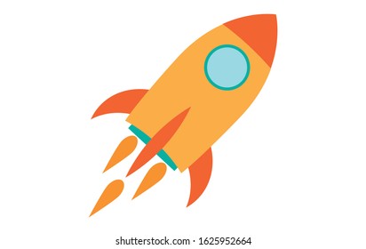 Spacecraft rocekt with vintage colours