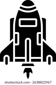 Spacecraft vector icon. Can be used for printing, mobile and web applications.