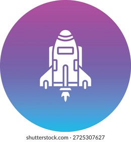 Icono de Vector de la nave espacial. Se puede utilizar para aplicaciones de impresión, móviles y de Web.