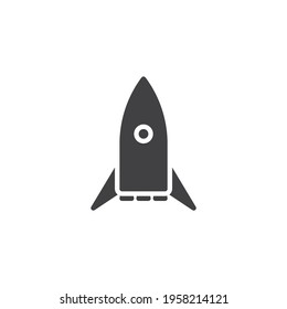 Spacecraft vector icon. filled flat sign for mobile concept and web design. Space shuttle glyph icon. Symbol, logo illustration. Vector graphics