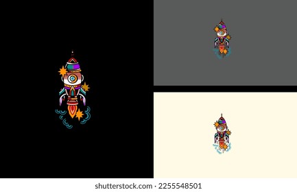 spacecraft vector illustration mascot design