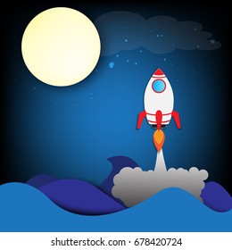 The spacecraft's journey from its seafloor base to the outer world atmosphere.