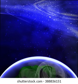 space.Earth as seen from space , the Milky Way and a myriad of stars