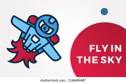 Spaceman alone in outer space. Prints design