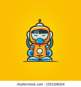 Spaceman Astronaut Character. Fully editable vector illustration. EPS 10