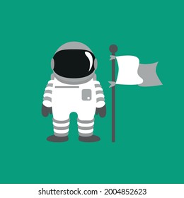 Spaceman Astronaut Vector Flat 
 Illustration