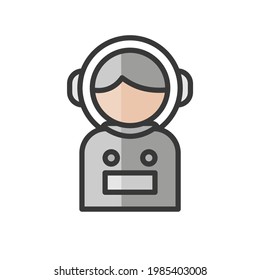 avatar de Spaceman. Carácter científico y espacial. Icono de usuario, persona, persona. Ilustración del vector